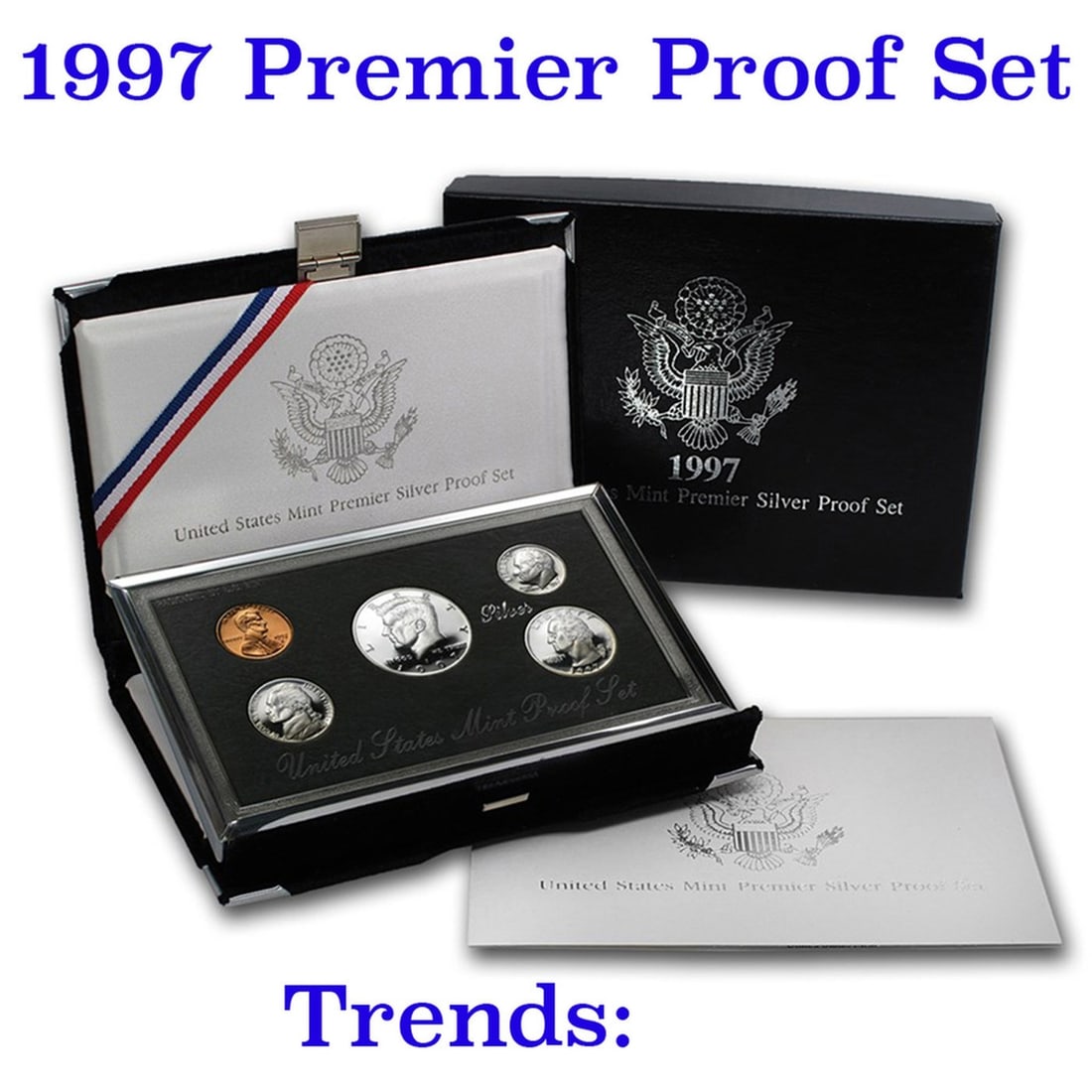 1997 United States Premier Silver Proof Set in Display case. 5 Coins Inside! (1 of 1)