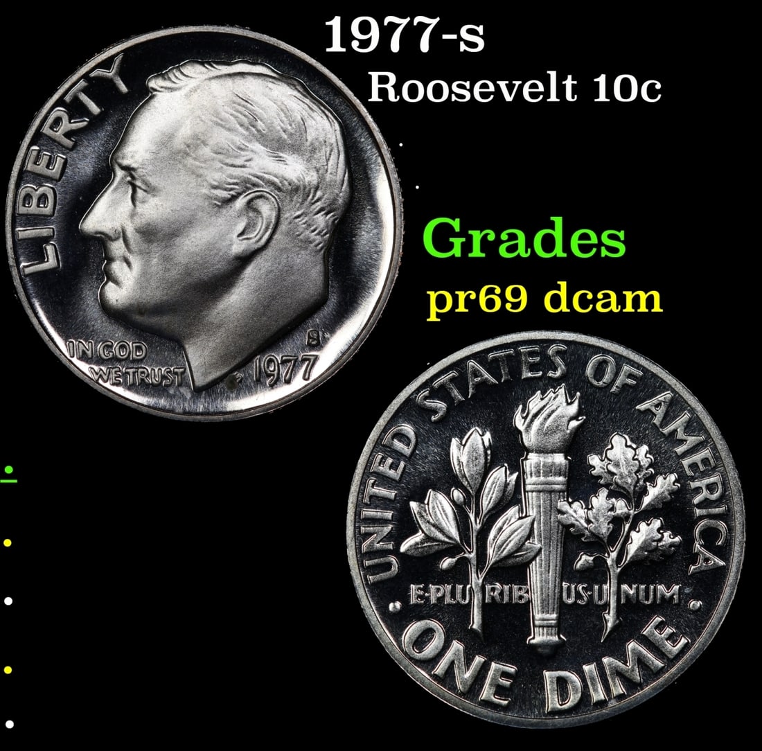 1977-s Proof Roosevelt Dime 10c Grades GEM++ Proof Deep Cameo (1 of 3)