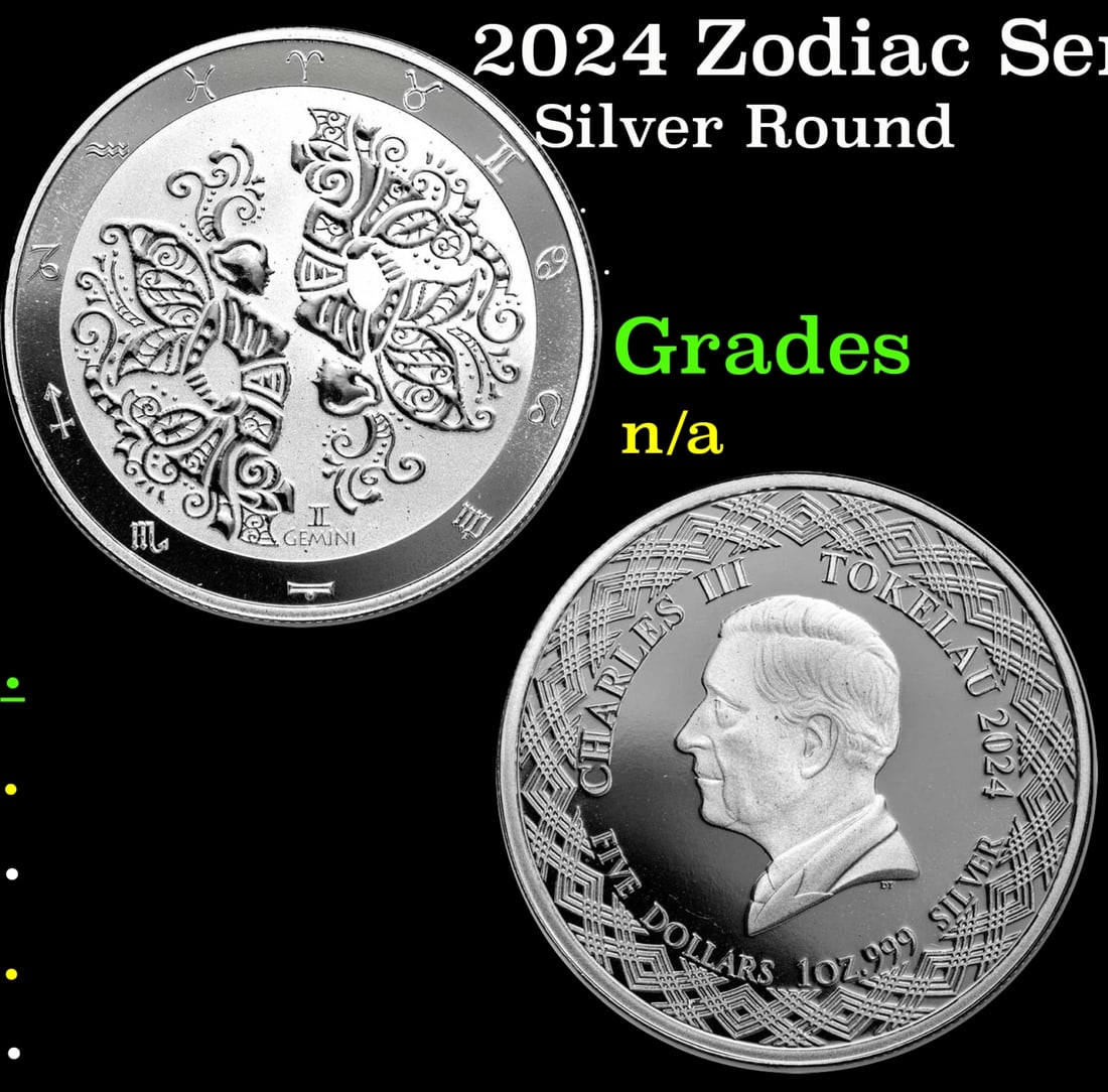 2024 Zodiac Series Gemini 1 oz Silver Tokelau $5 (1 of 3)