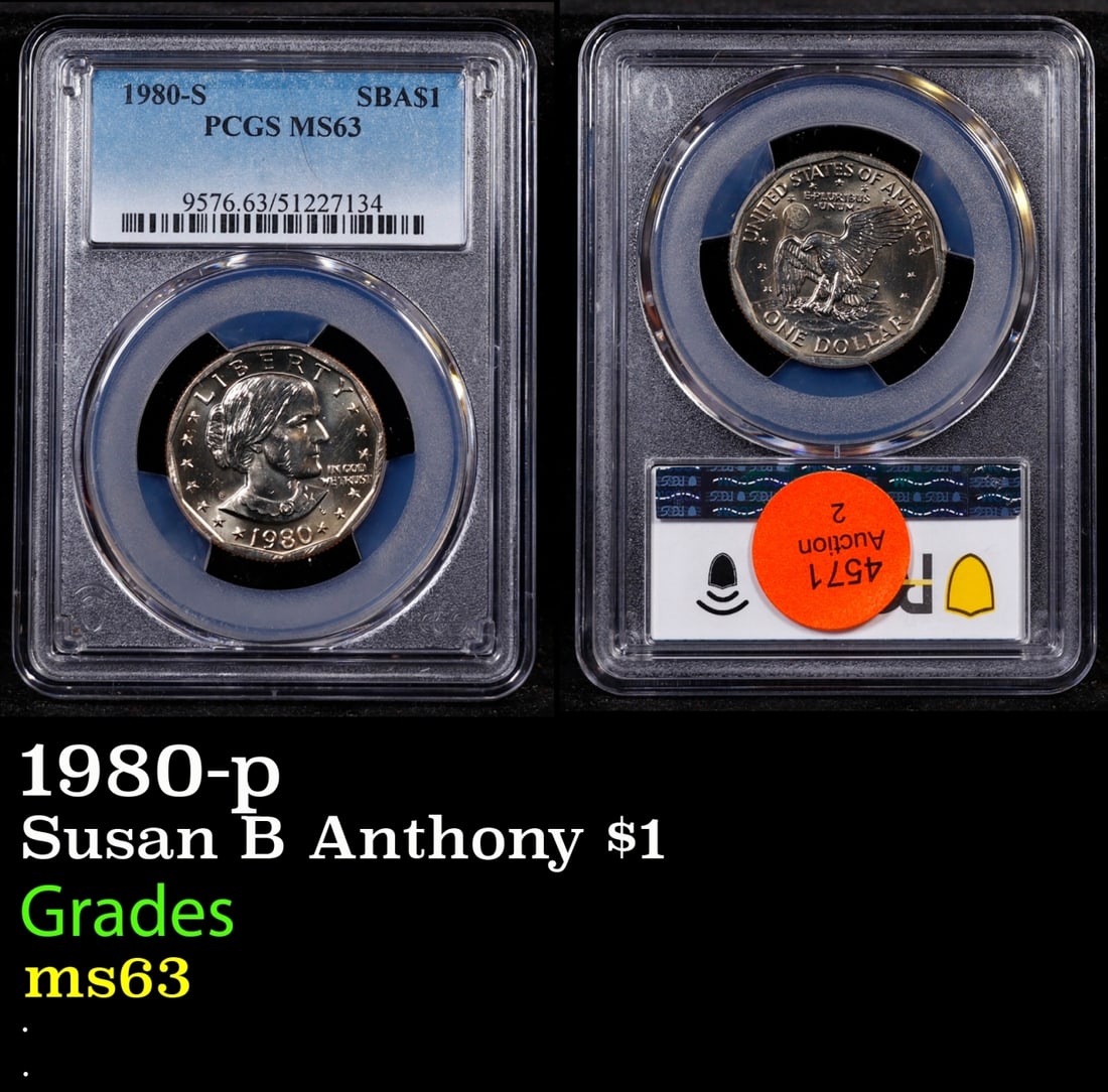 PCGS 1980-p Susan B Anthony Dollar $1 ms63 PCGS (1 of 3)