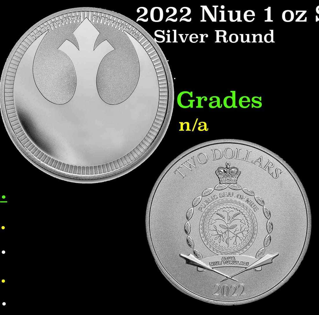 2022 Niue 1 oz Silver $2 Star Wars: Rebel Alliance Coin (1 of 3)