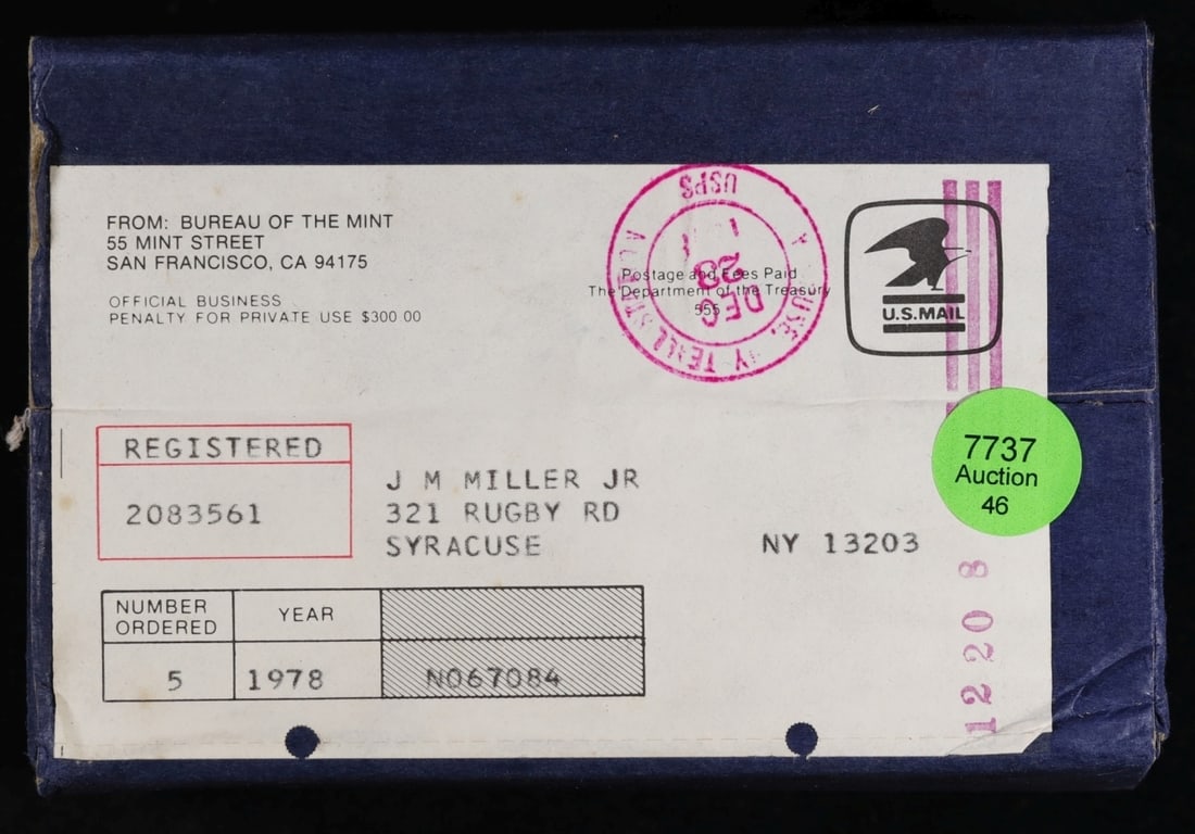 Original sealed box of 5x 1978 United States Mint Proof Sets (1 of 3)