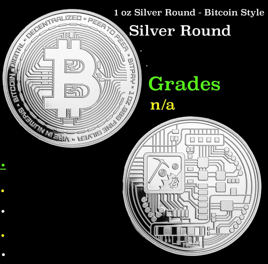 1 oz Silver Round - Bitcoin Style (1 of 3)