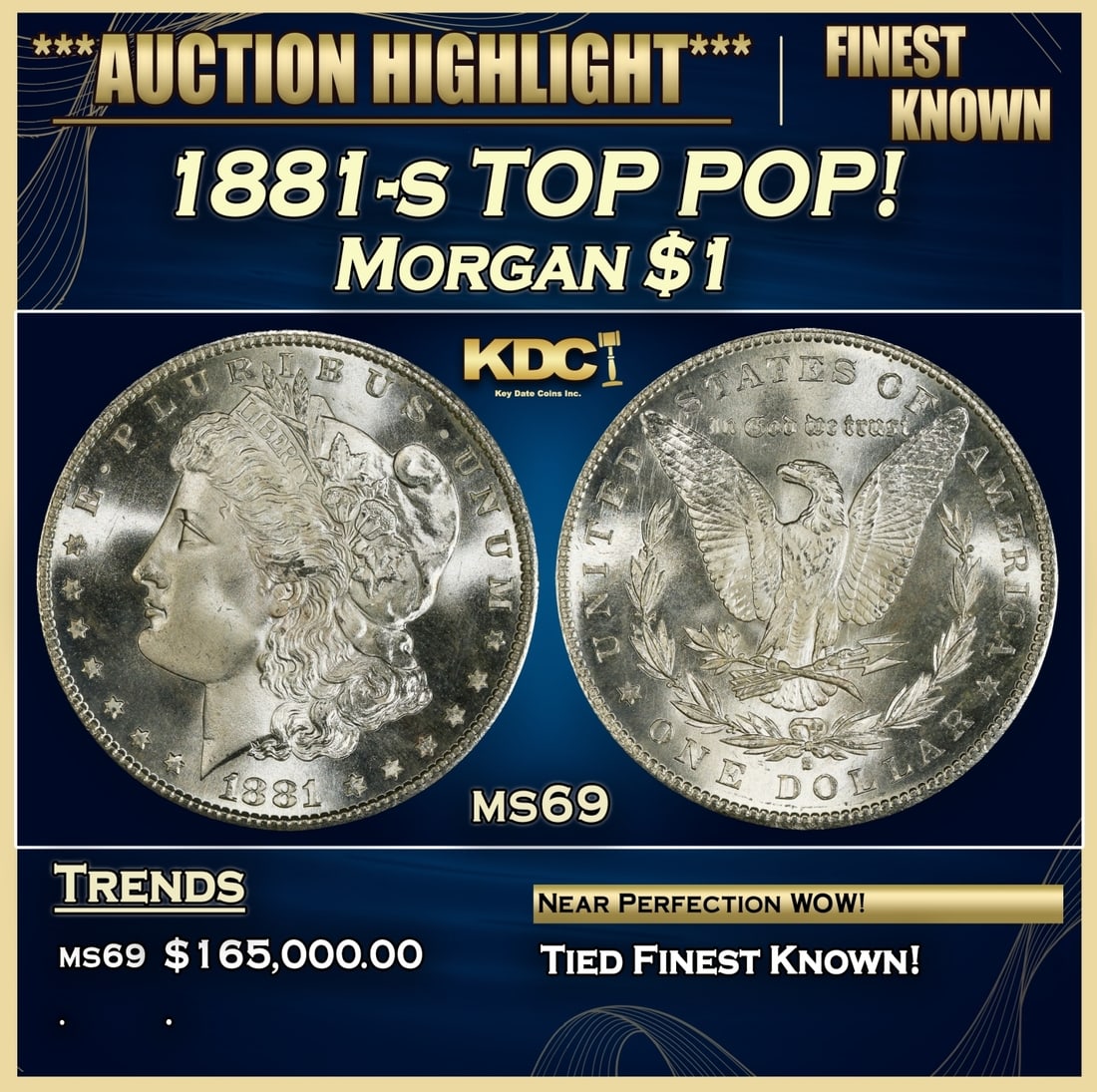 1881-s Morgan Dollar TOP POP! $1 ms69 SEGS (1 of 3)