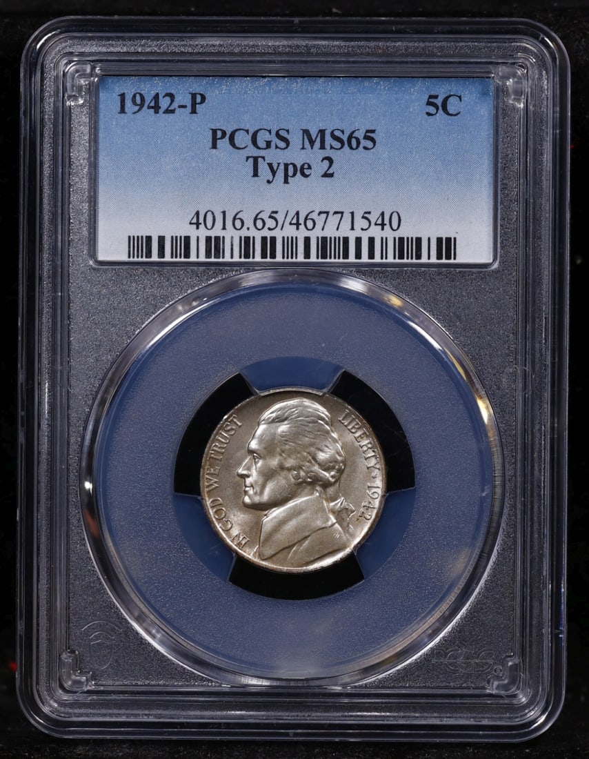 PCGS 1942-p Jefferson Nickel 5c ms65 PCGS: PCGS 1942-p Jefferson Nickel 5c ms65 PCGS.