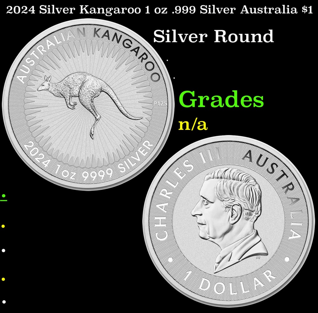 2024 Silver Kangaroo 1 oz .999 Silver Australia $1 (1 of 3)
