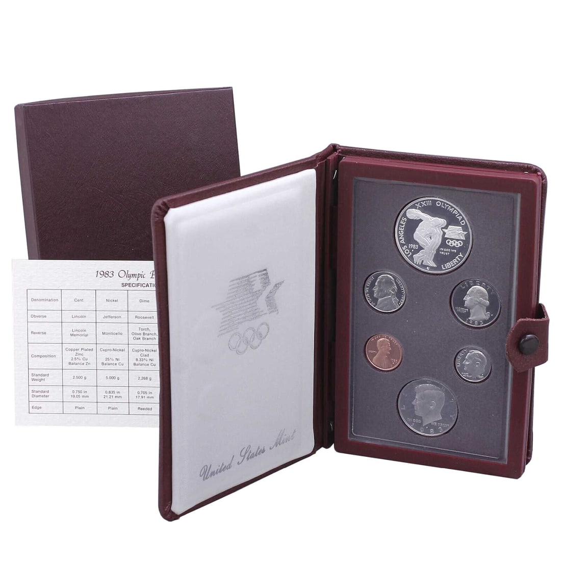 1983 United States Mint Prestige Proof Set 6 Coins First Year Of Issue W/ Box & COA (1 of 1)