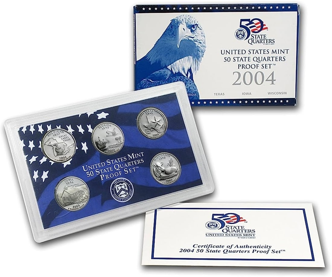 2004 United States Quarters Proof Set - 5 pc set (1 of 1)