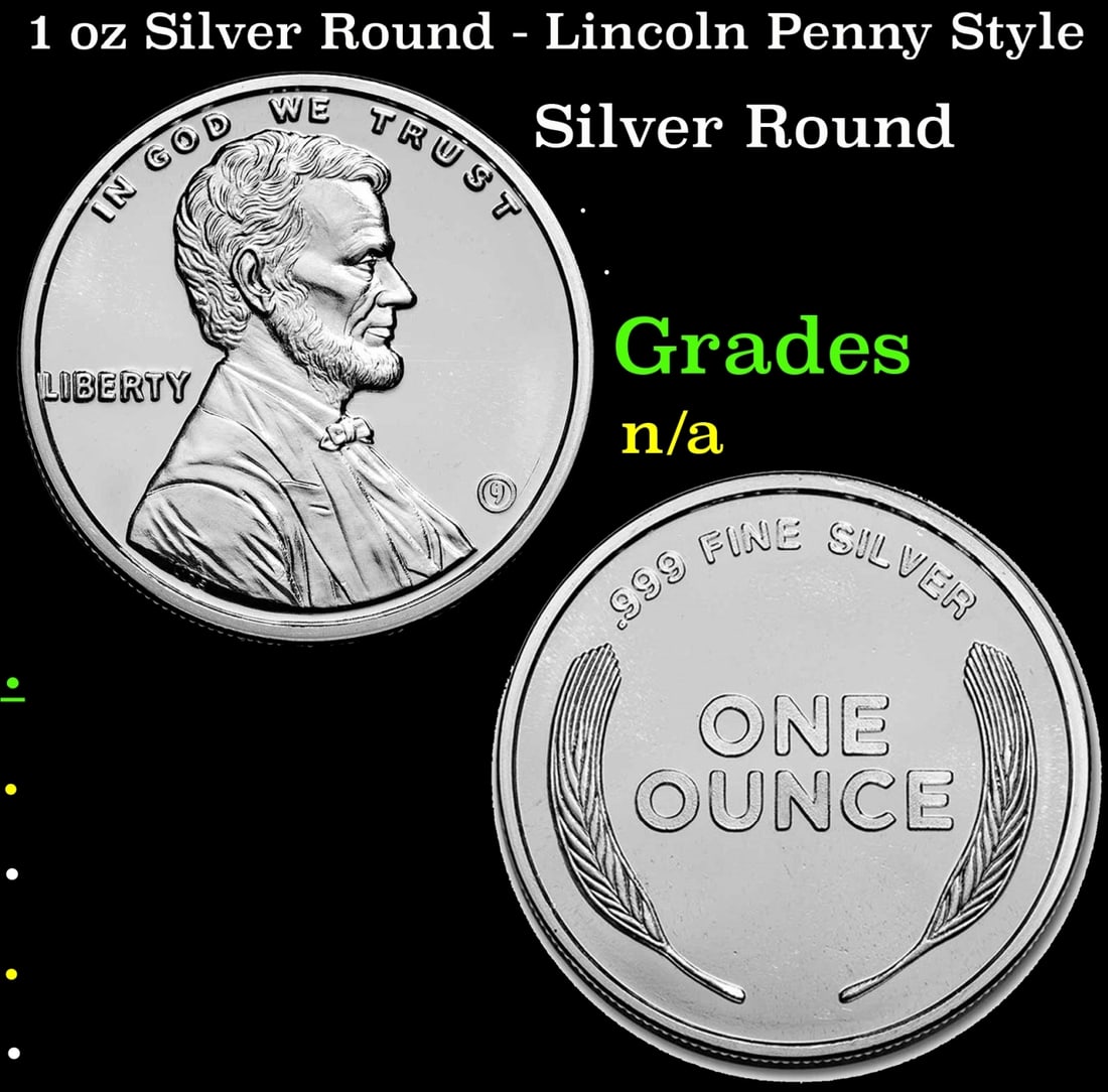 1 oz Silver Round - Lincoln Penny Style (1 of 3)