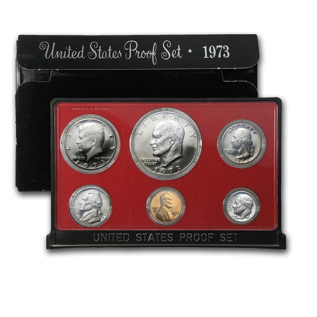 1973 United States Proof Set, 5 Coins Inside! (1 of 1)