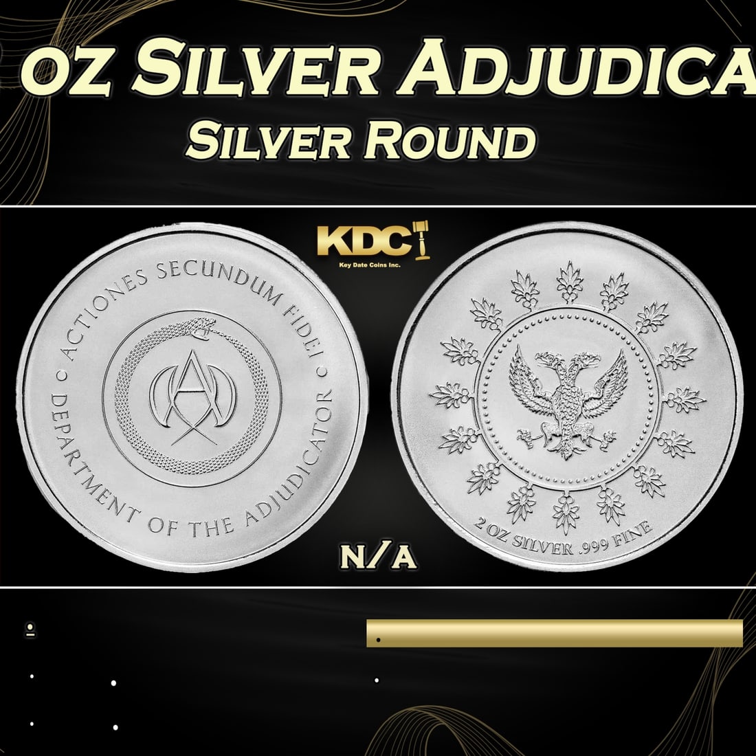 John Wick 2 oz Silver Adjudicator Round: John Wick 2 oz Silver Adjudicator Round. Lionsgate produced this exclusive, limited mintage coin featuring the Adjudicator’s Medallion from the John Wick franchise. This 2 oz .999 fine Silver round