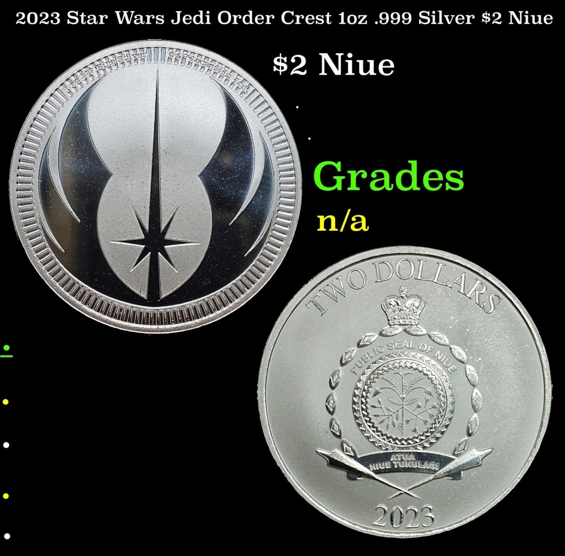 2023 Star Wars Jedi Order Crest 1oz .999 Silver $2 Niue Grades Ungraded (1 of 3)