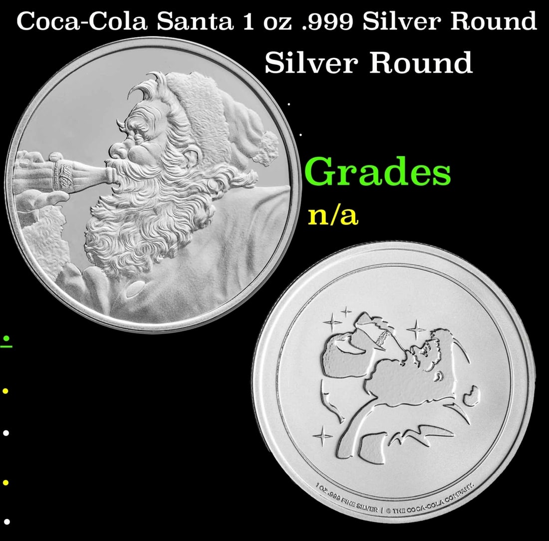 Coca-Cola Santa 1 oz .999 Silver Round (1 of 3)