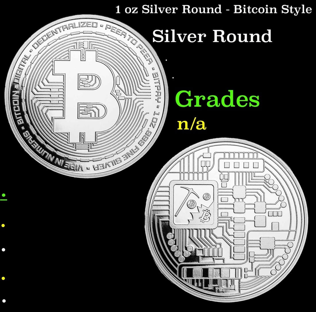 1 oz Silver Round - Bitcoin Style (1 of 3)