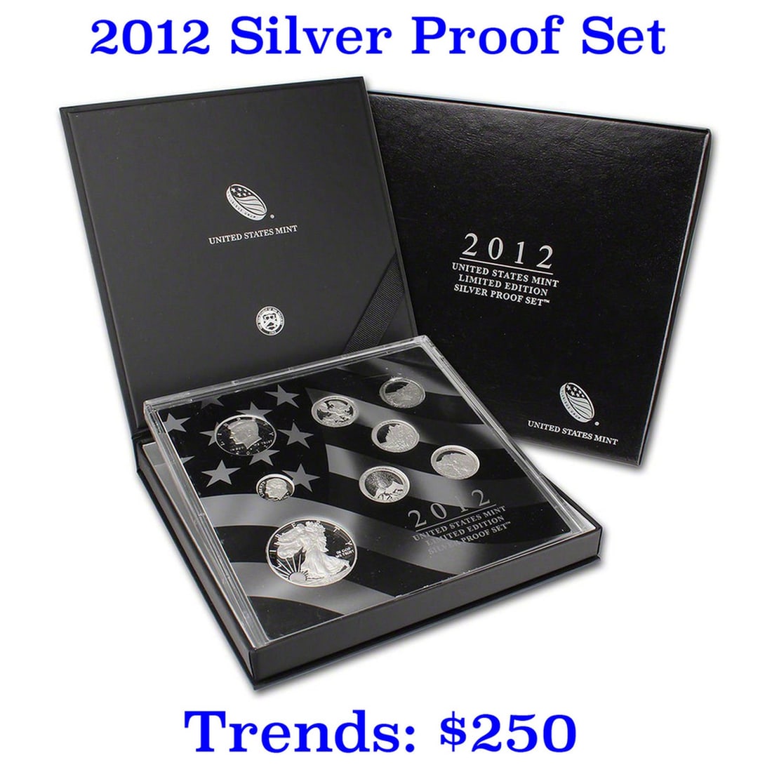 ***RARE First Year Of Issue 2012 United States Mint Limited Edition Silver Proof Set 8 coins, Over (1 of 1)