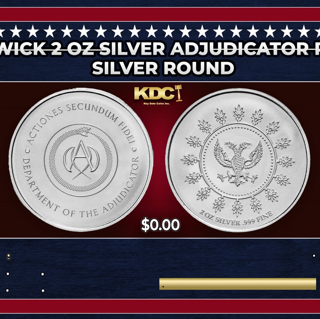 John Wick 2 oz Silver Adjudicator Round: John Wick 2 oz Silver Adjudicator Round. Lionsgate produced this exclusive, limited mintage coin featuring the Adjudicatorâ€™s Medallion from the John Wick franchise. This 2 oz .999 fine Silve
