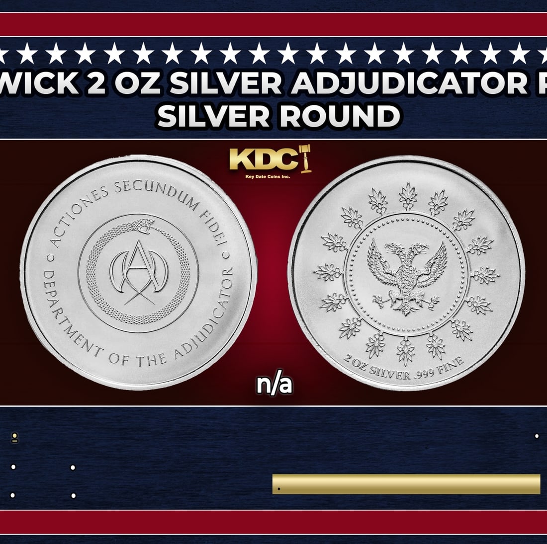 John Wick 2 oz Silver Adjudicator Round: John Wick 2 oz Silver Adjudicator Round. Lionsgate produced this exclusive, limited mintage coin featuring the Adjudicator’s Medallion from the John Wick franchise. This 2 oz .999 fine Silver round