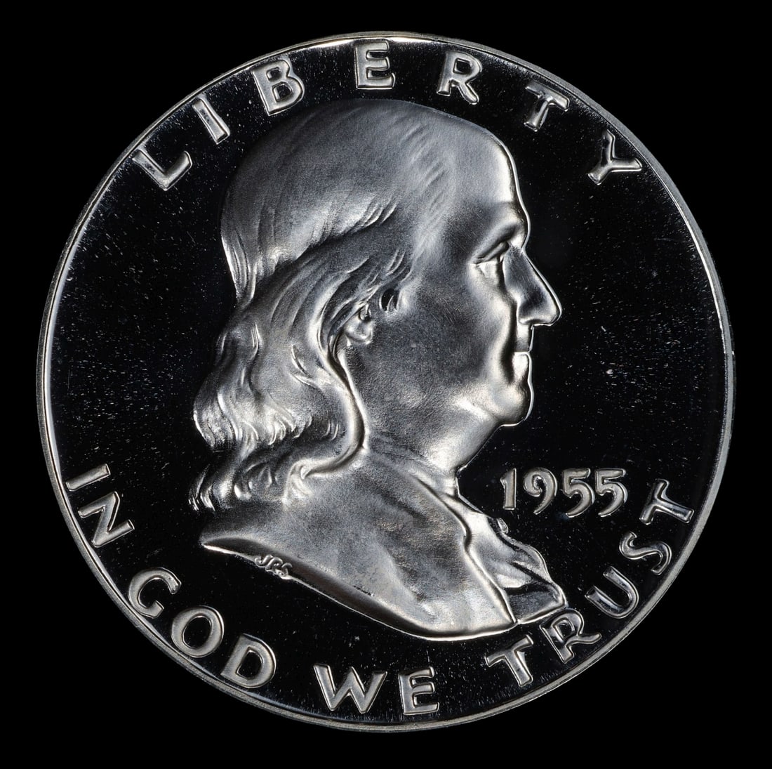 1955 Proof Franklin Half Dollar TOP POP! 50c pr69 dcam SEGS (1 of 2)