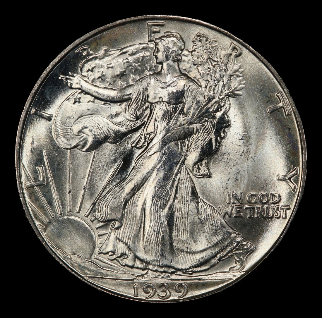 1939-d Walking Liberty Half Dollar Near Top Pop 50c ms67+ SEGS (1 of 2)
