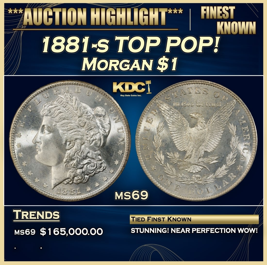 1881-s Morgan Dollar TOP POP! $1 ms69 SEGS (1 of 3)