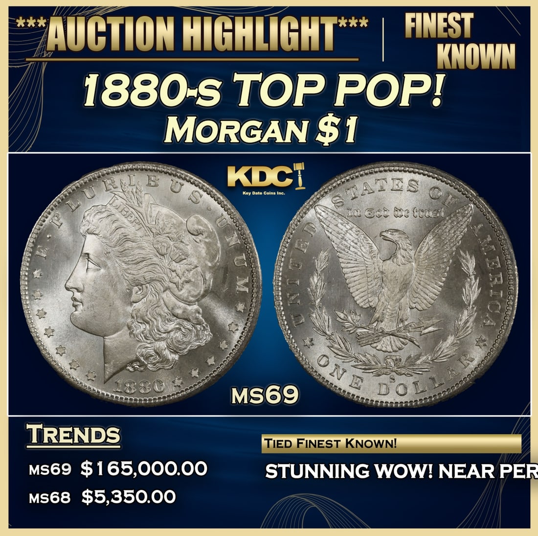 1880-s Morgan Dollar TOP POP! $1 ms69 SEGS (1 of 3)