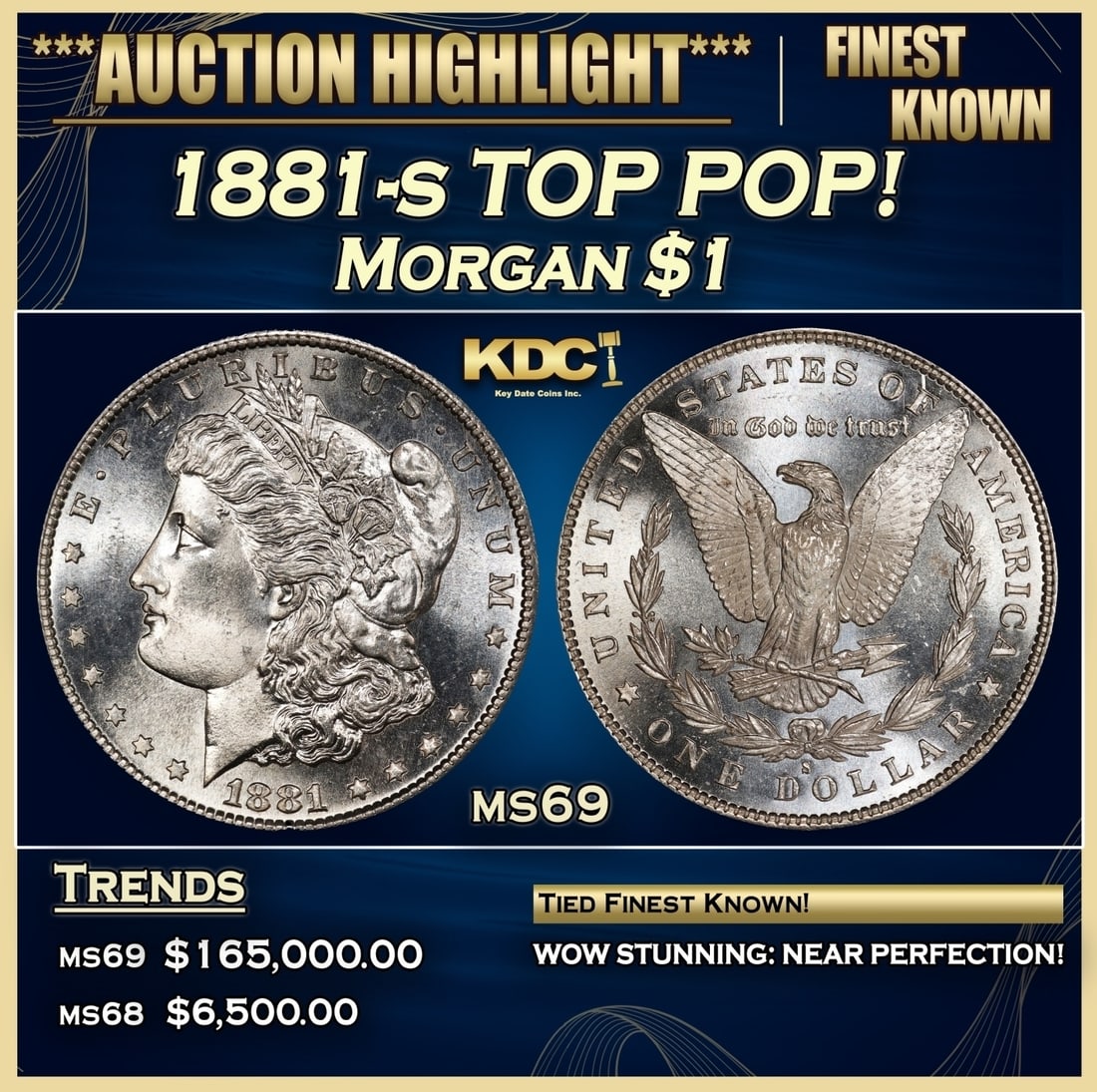 1881-s Morgan Dollar TOP POP! $1 ms69 SEGS (1 of 3)