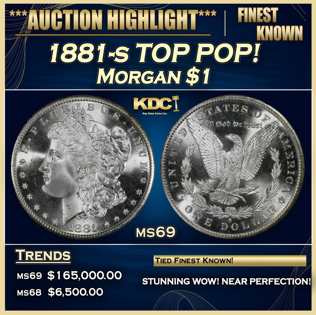 1881-s Morgan Dollar TOP POP! $1 ms69 SEGS (1 of 3)