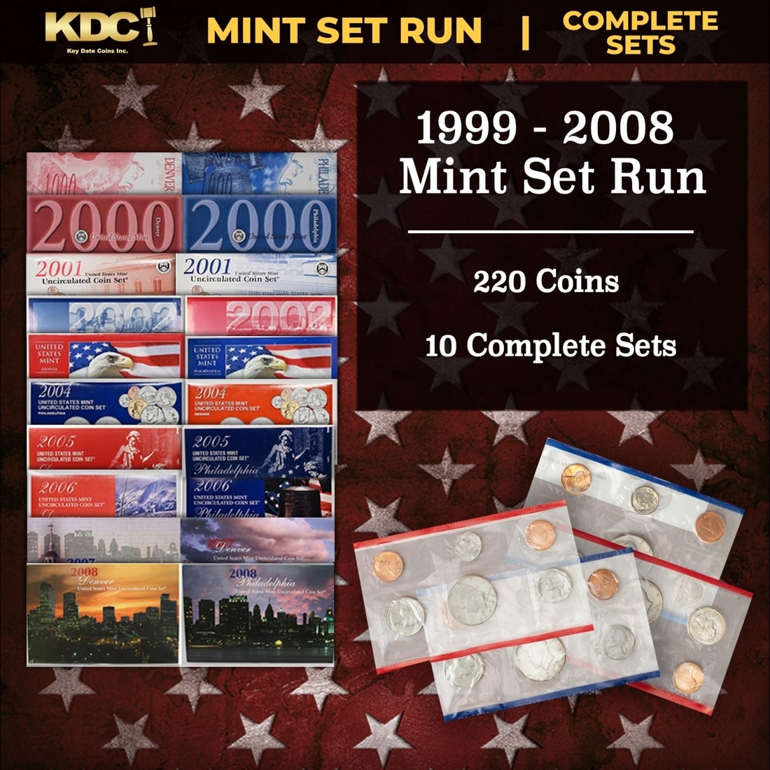 1999-2008 Full Mint Set Run - 220 Coins, 10 Complete Sets 10 Complete Sets (1 of 11)