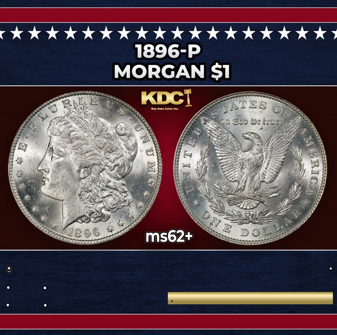 1896-p Morgan Dollar $1 Grades ms62+: 1896-p Morgan Dollar $1 Grades ms62+.