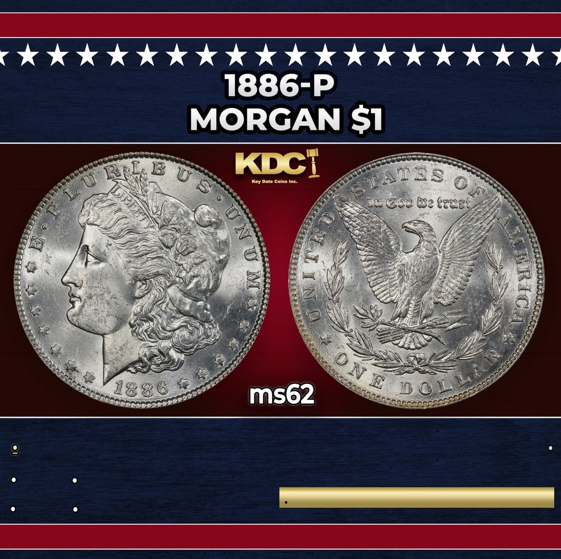 1886-p Morgan Dollar $1 Grades ms62: 1886-p Morgan Dollar $1 Grades ms62.