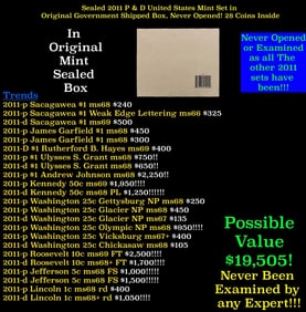 Sealed 2011 United States Mint Set in Original Government Shipped Box, Never Opened! 28 Coins