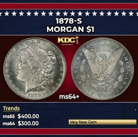 1878-s Morgan Dollar $1 Grades ms64+