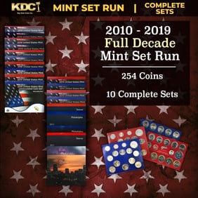 2010-2019 Full Decade Mint Set Run - 254 Coins, 10 Complete Sets