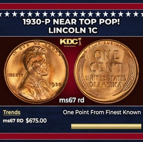 1930-p Lincoln Cent Near Top Pop! 1c ms67 rd SEGS