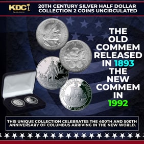 The Columbus Half Dollar Commemorative Collection 2 Coins