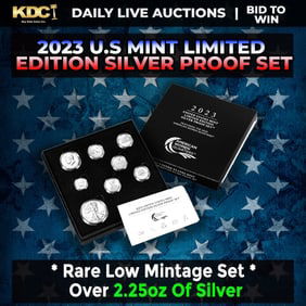 RARE 2023 United States Mint Limited Edition Silver Proof Set 8 coins, Over 2.25oz Of Silver low