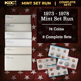1973-1978 Mint Set Run 74 Coins 6 Complete Sets Complete IKE Set