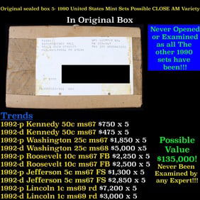 Original sealed box 5- 1990 United States Mint Sets