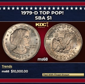 1979-d Susan B. Anthony Dollar TOP POP! $1 ms68 SEGS