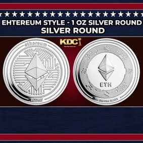 Ehtereum Style - 1 oz Silver Round Round