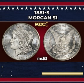 1881-s Morgan Dollar $1 Grades ms63