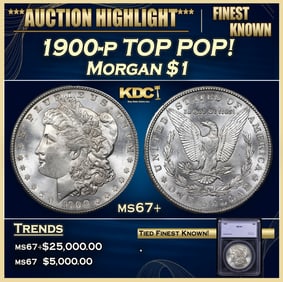 1900-p Morgan Dollar TOP POP! 1 ms67+ SEGS
