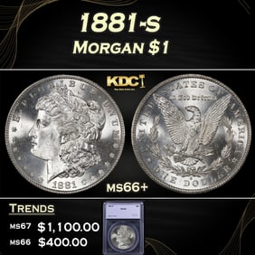 1881-s Morgan Dollar $1 ms66+ SEGS