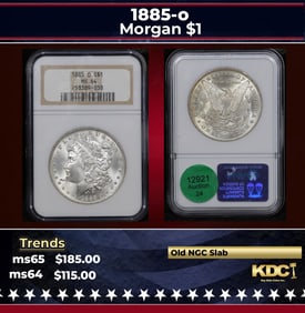 NGC 1885-o Morgan Dollar $1 ms64 NGC