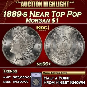 1889-s Morgan Dollar Near Top Pop $1 ms66+ SEGS