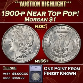 1900-p Morgan Dollar Near Top Pop! $1 ms66+ SEGS