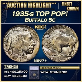 1935-s Buffalo Nickel TOP POP! 5c ms67+ SEGS