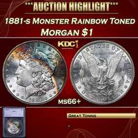 1881-s Morgan Dollar Monster Rainbow Toned 1 ms66+ SEGS