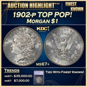 1902-p Morgan Dollar TOP POP! $1 ms67+ SEGS