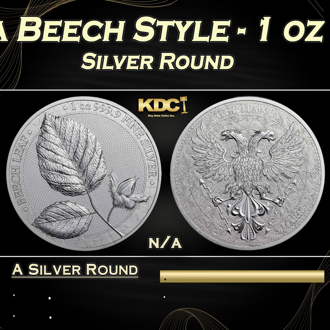 2023 Germania Beech Style - 1 oz Silver Round Round (1 of 3)